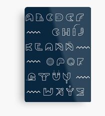 Typography Metal Print