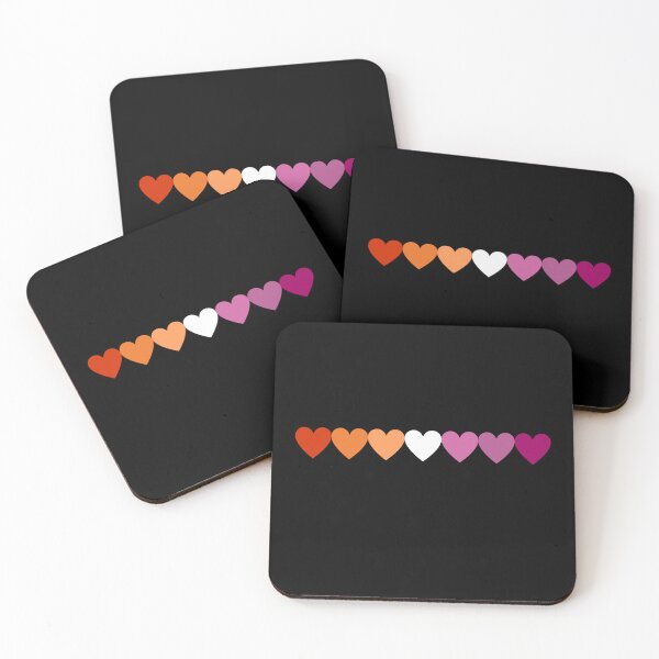 Item preview, Lesbian Pride Flag Hearts designed and sold by GroovyWitchShop.