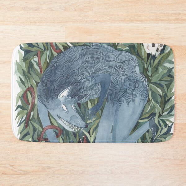 Item preview, Watercolor Wolf Snake Leaves Painting designed and sold by permare.