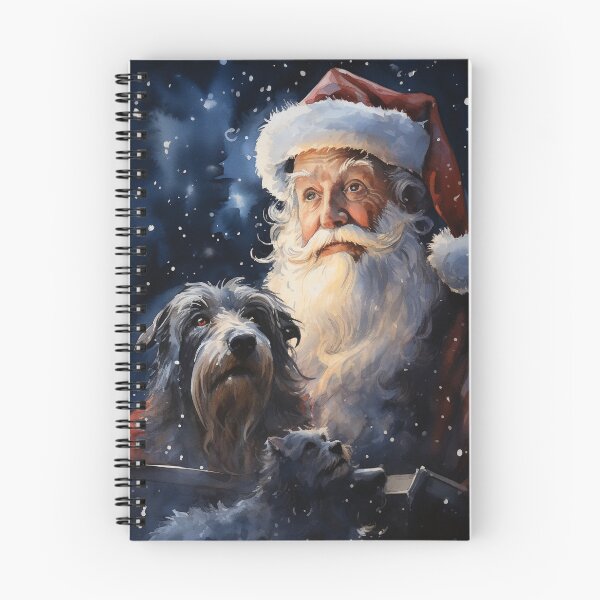 Item preview, Santa Claus, deerhound and terrier designed and sold by aghnadarragh.