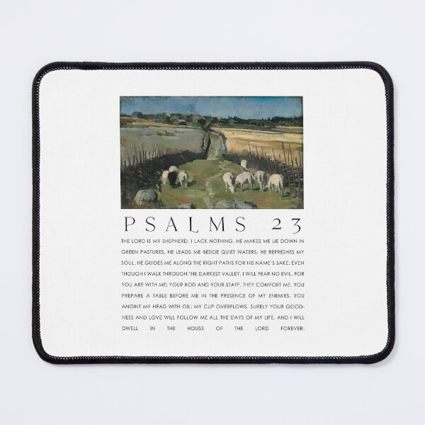 Item preview, Psalms 23 Bible Verse With Oil Painting designed and sold by SavedThruFaith.