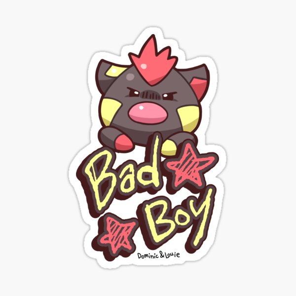 Bad Boy - Dark Bubble Pig Sticker