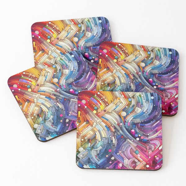 Item preview, Multicolor Swirling Abstract Geometric designed and sold by Kim Arnott.