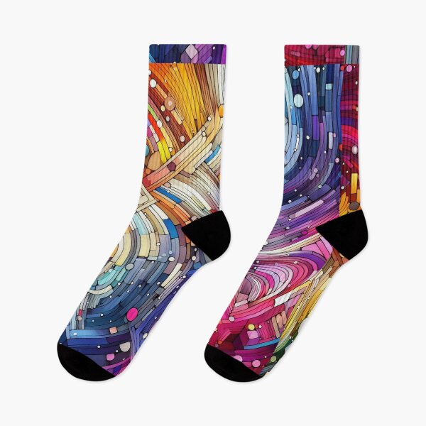 Item preview, Multicolor Swirling Abstract Geometric designed and sold by Kim Arnott.