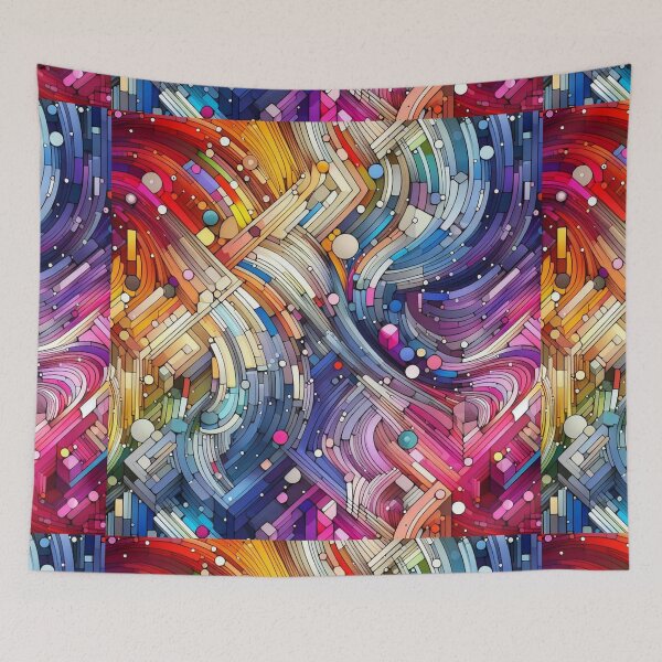 Item preview, Multicolor Swirling Abstract Geometric designed and sold by Kim Arnott.