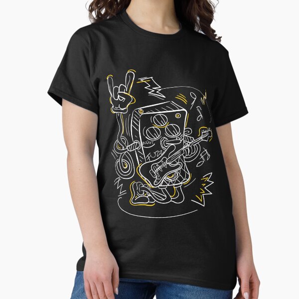 FUZZ Rocker - Guitar Effect Pedal Character white Classic T-Shirt