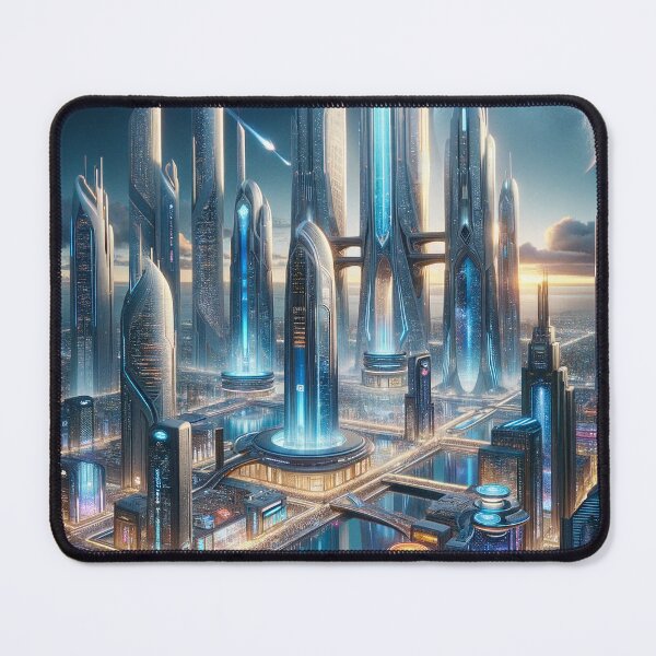 Item preview, Future City Landscape - Urban Dreamscape Art designed and sold by The-Library.