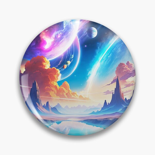 Item preview, Beyond Earth: Otherworldly Oasis in Vivid Hues designed and sold by nikoskous.