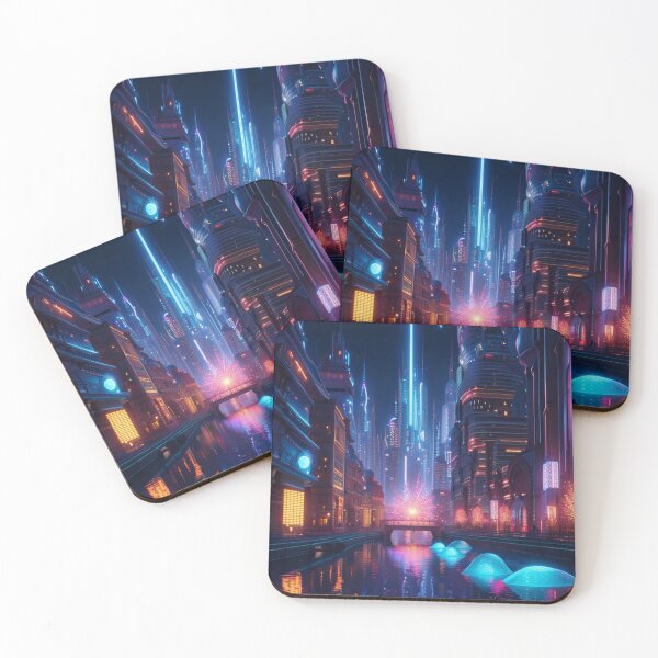 Item preview, Futuristic City at Night designed and sold by ytdream.