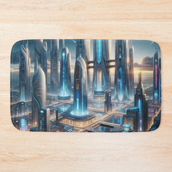 Item preview, Future City Landscape - Urban Dreamscape Art designed and sold by The-Library.