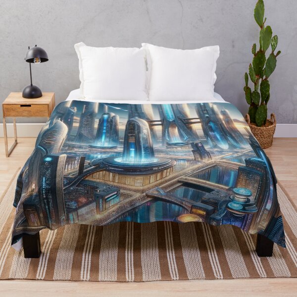 Item preview, Future City Landscape - Urban Dreamscape Art designed and sold by The-Library.