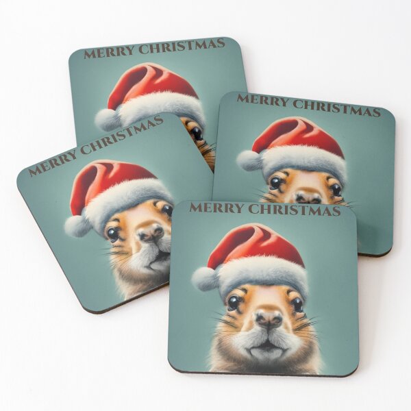 Item preview, Rodent Cheer: Santa Prairie Dogs Merry Christmass designed and sold by EmeraldeaArt.