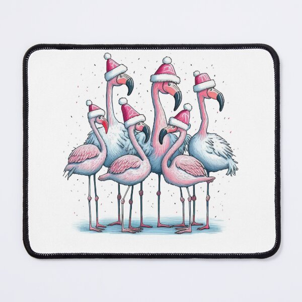 Item preview, Cute Christmas Flamingos designed and sold by Yarnith.