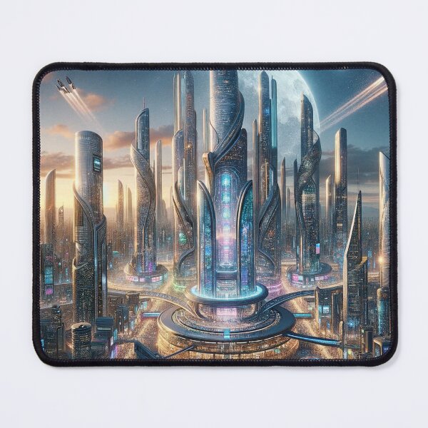 Item preview, Future City Landscape - Urban Dreamscape Art designed and sold by The-Library.