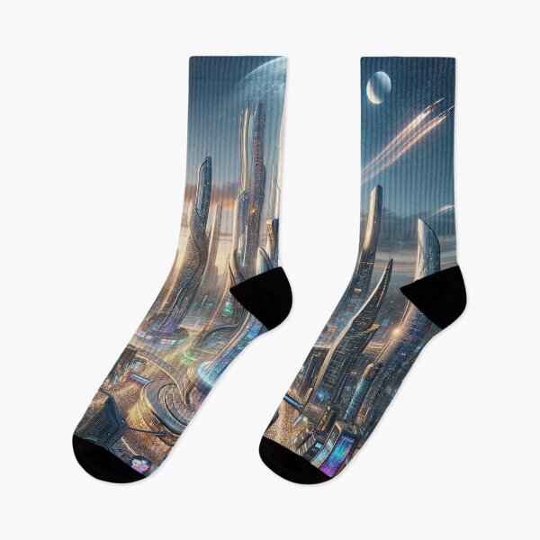 Item preview, Future City Landscape - Urban Dreamscape Art designed and sold by The-Library.