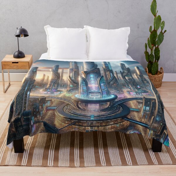 Item preview, Future City Landscape - Urban Dreamscape Art designed and sold by The-Library.