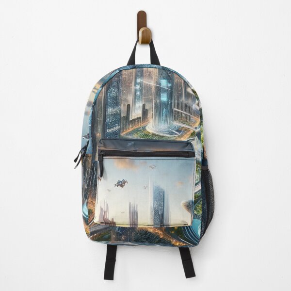 Item preview, Future City Landscape - Urban Dreamscape Art designed and sold by The-Library.