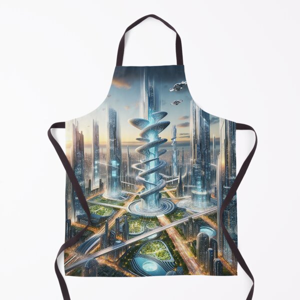 Item preview, Future City Landscape - Urban Dreamscape Art designed and sold by The-Library.