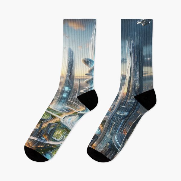 Item preview, Future City Landscape - Urban Dreamscape Art designed and sold by The-Library.