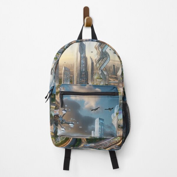 Item preview, Future City Landscape - Urban Dreamscape Art designed and sold by The-Library.