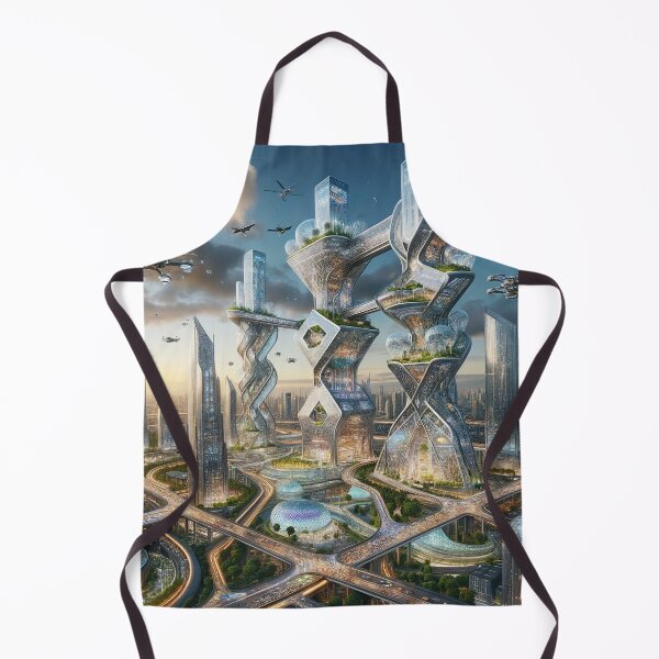 Item preview, Future City Landscape - Urban Dreamscape Art designed and sold by The-Library.