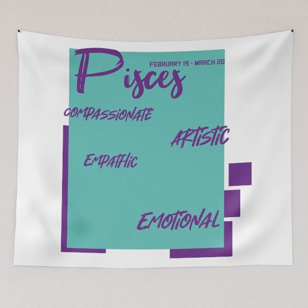 Item preview, Pisces zodiac sign compassionate, artistic, empathic and emotional design designed and sold by Mario Cabrera.