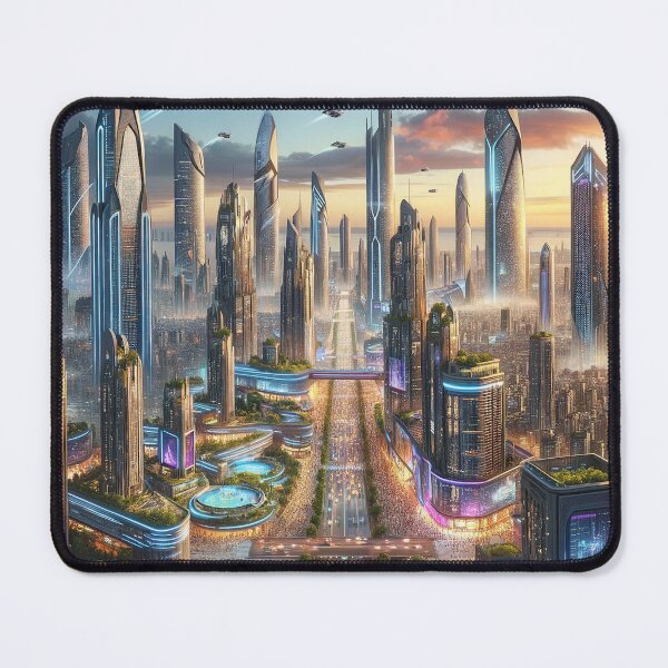 Item preview, Future City Landscape - Urban Dreamscape Art designed and sold by The-Library.