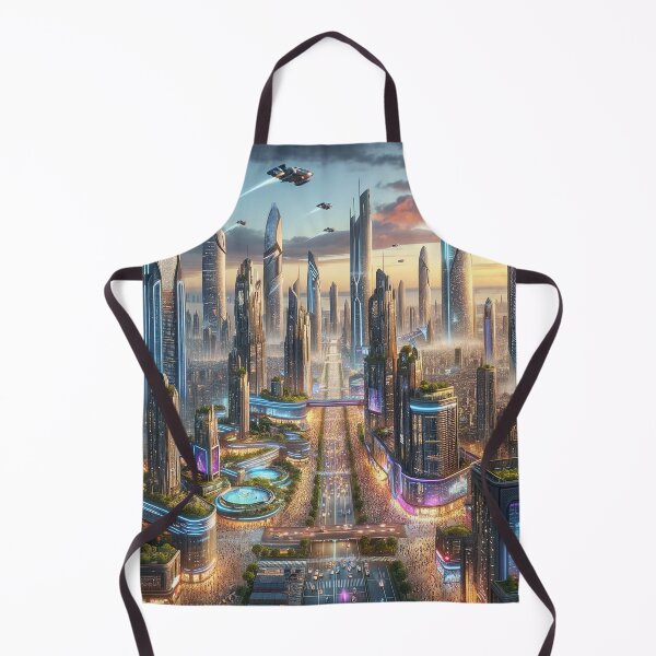 Item preview, Future City Landscape - Urban Dreamscape Art designed and sold by The-Library.