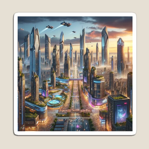 Artikelvorschau, Future City Landscape - Urban Dreamscape Art entworfen und verkauft von The-Library.