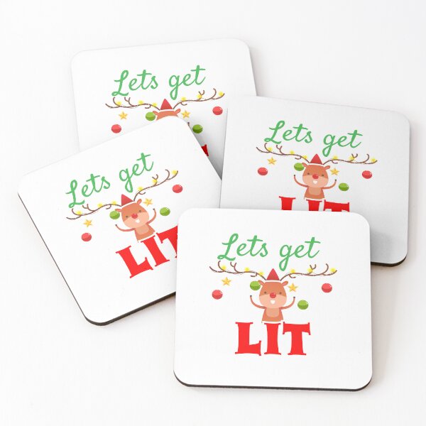 Item preview, Let’s Get Lit Christmas Reindeer Funny designed and sold by Themyodishop.