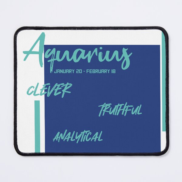 Item preview, Aquarius zodiac sign clever, truthful, analytical and innovative design designed and sold by Mario Cabrera.