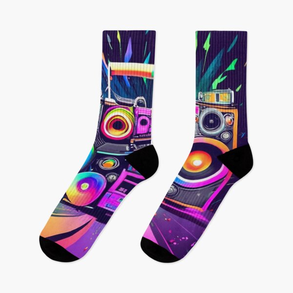 Item preview, Multi Color 80's Boombox Creative Art designed and sold by TheDarkWardrobe.