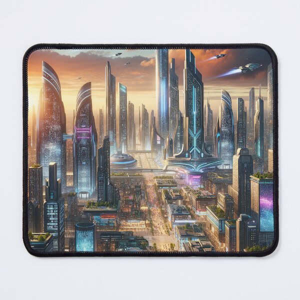 Item preview, Future City Landscape - Urban Dreamscape Art designed and sold by The-Library.