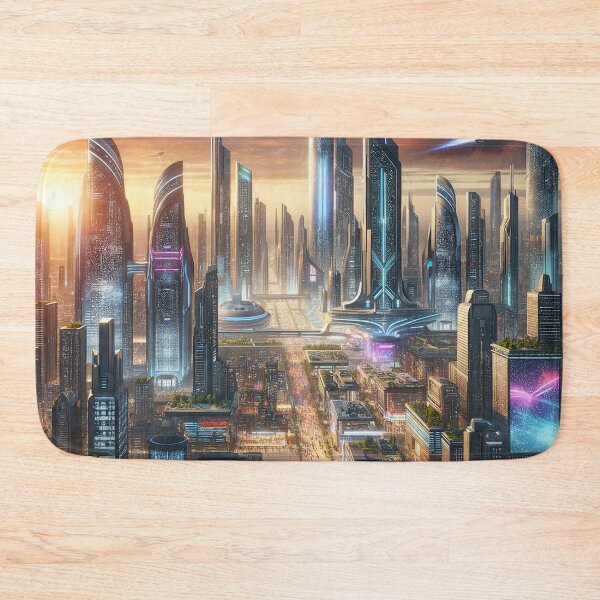 Item preview, Future City Landscape - Urban Dreamscape Art designed and sold by The-Library.