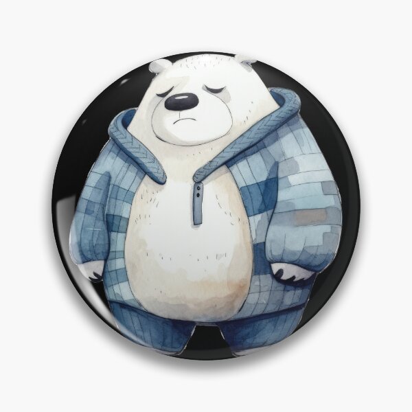 Item preview, Charming and grumpy: Papa Bear as a unique animal portrait designed and sold by WallGemsArt.