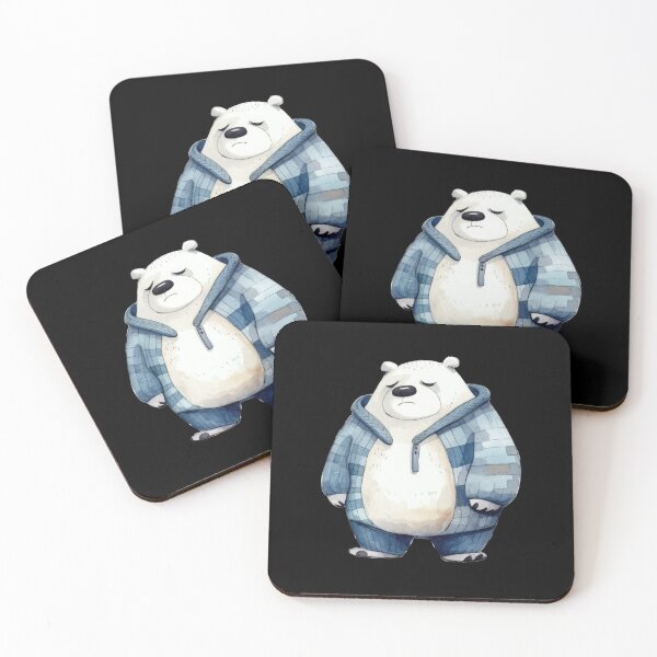 Item preview, Charming and grumpy: Papa Bear as a unique animal portrait designed and sold by WallGemsArt.