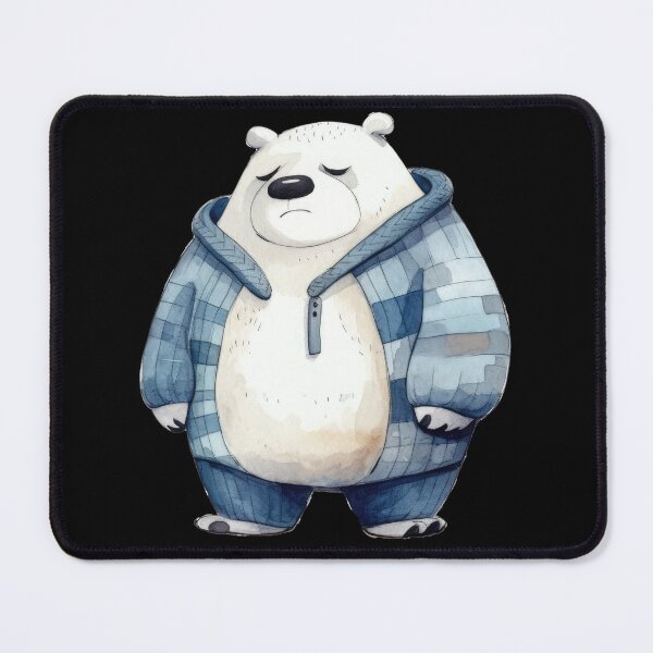 Item preview, Charming and grumpy: Papa Bear as a unique animal portrait designed and sold by WallGemsArt.