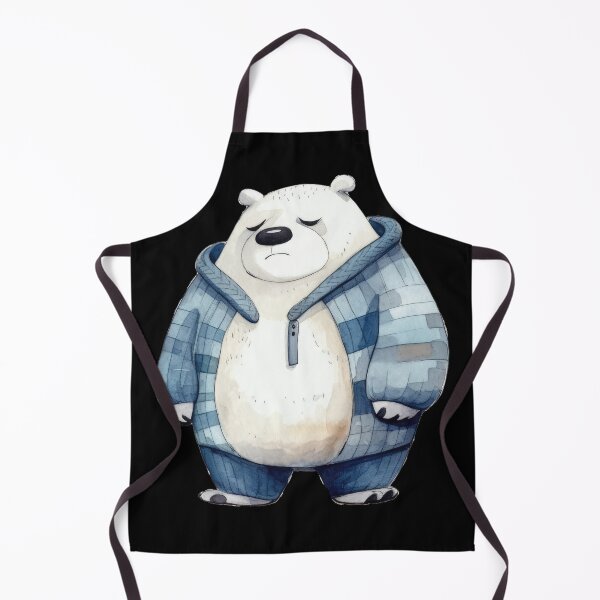 Item preview, Charming and grumpy: Papa Bear as a unique animal portrait designed and sold by WallGemsArt.