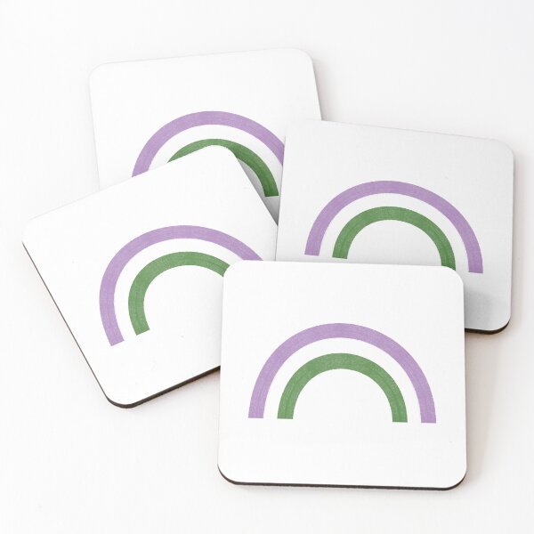 Item preview, Genderqueer LGBTQ+ pride flag rainbow designed and sold by CrunchyCableStudio.