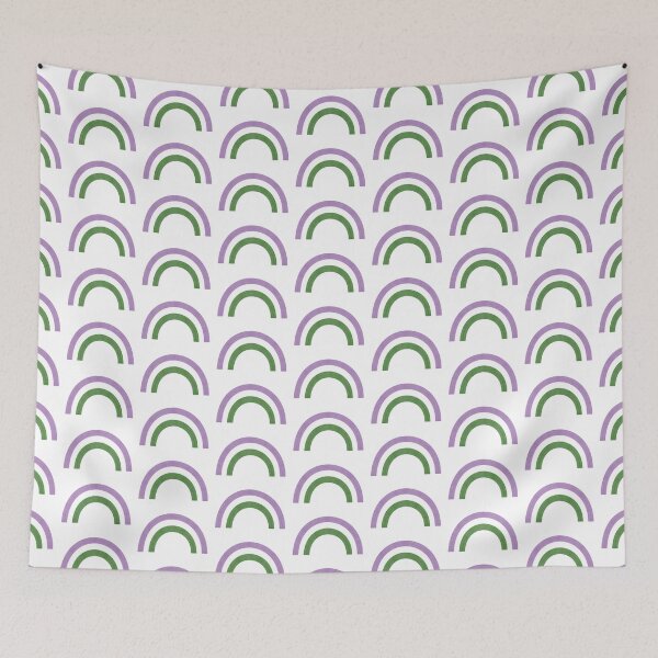 Item preview, Genderqueer LGBTQ+ pride flag rainbow designed and sold by CrunchyCableStudio.