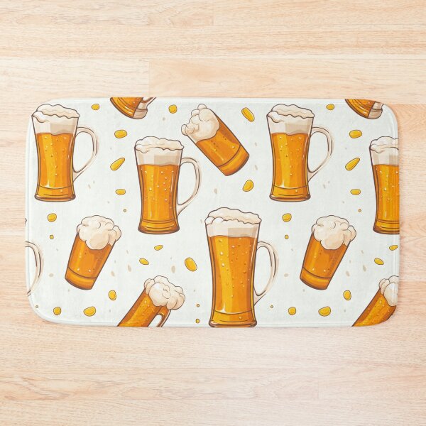 Artikelvorschau, Animationsbier und Malz im nahtlosen Muster. entworfen und verkauft von Whiteblueshop.