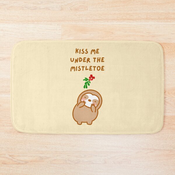 Item preview, Kiss Me Under the Mistletoe Sloth designed and sold by theslothinme.