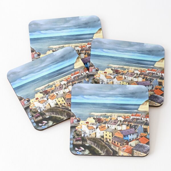 Item preview, Painterly Staithes East Yorkshire designed and sold by RosRidleyPhoto.