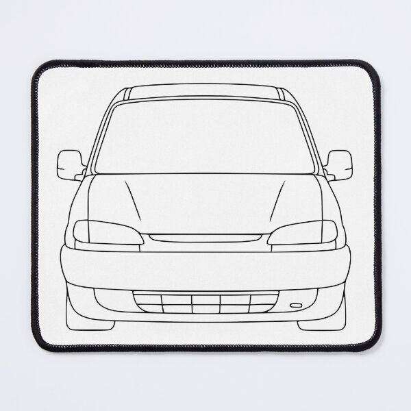 Item preview, Peugeot Partner Citroen Berlingo 1996-2003 black lined art designed and sold by EdimDesign.
