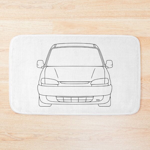 Item preview, Peugeot Partner Citroen Berlingo 1996-2003 black lined art designed and sold by EdimDesign.