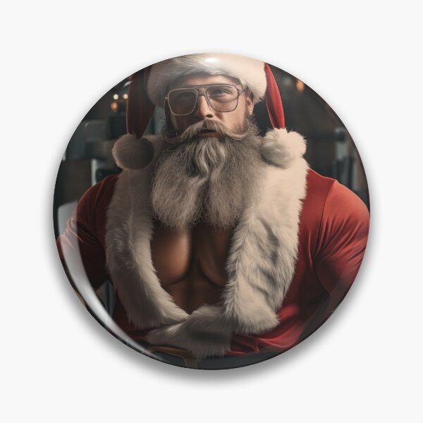 Item preview, Muscular Bodybuilder Santa designed and sold by graphicsbylucym.