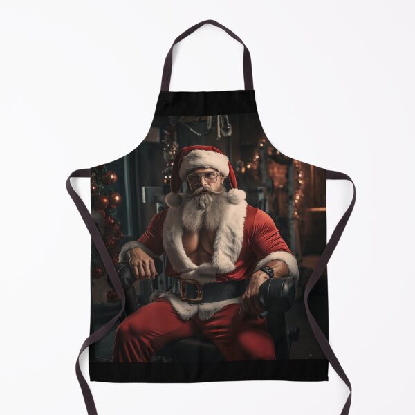 Item preview, Muscular Bodybuilder Santa designed and sold by graphicsbylucym.