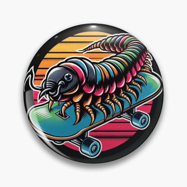 Item preview, centipede on a skateboard designed and sold by MiroArtAbstra.