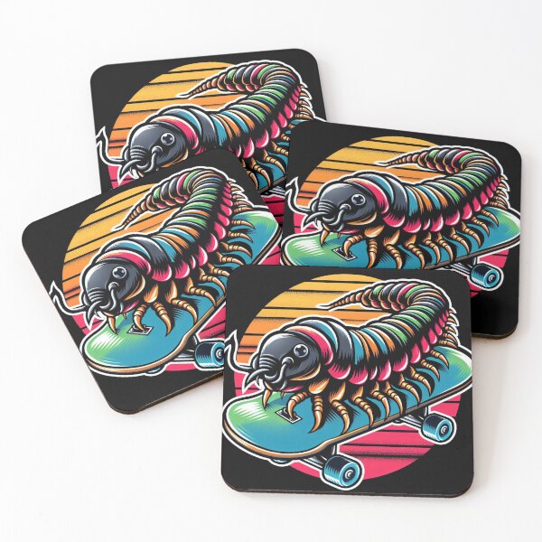 Item preview, centipede on a skateboard designed and sold by MiroArtAbstra.