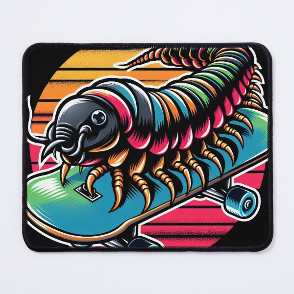 Item preview, centipede on a skateboard designed and sold by MiroArtAbstra.